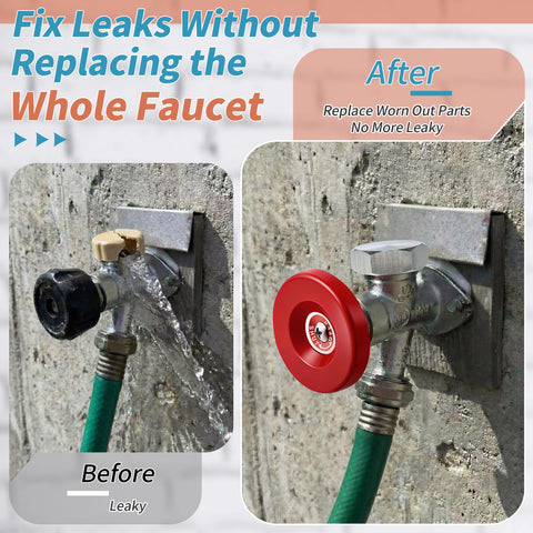 Outdoor Faucet Repair Kit With Anti Siphon Frostproof Vacuum Breaker And Metal Handle Easy Install ASSE 1019 A Certified