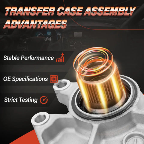 Power Take Off PTO Differential Transfer Case Assembly For Your Ride OEM Style Replacement That Fits Ford Fusion 2006 To 2012 Lincoln MKZ 2007 To 2012 Mercury Milan 2006 To 2010 Mazda CX 9 2007 To 2015 600 235 7E537251BV 7E5Z7251H silver cast aluminum transfer case assembly