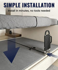 Easy installation of Heavy Duty Bed Rails For Seniors With Non Slip Ergonomic Handle And Storage Pocket Adjustable Tool Free Setup ASTM Approved Safety Guard Rails Supporting Up To 350 Lbs