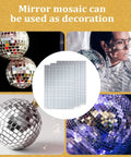 Self Adhesive Disco Mirror Mosaic Tiles For DIY Craft Projects Silver 5x5mm 10800 Pieces Across 18 Sheets in various decor settings