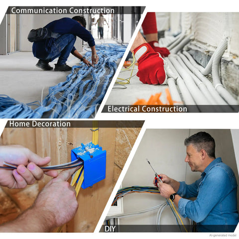 Pro Grade 10m High Strength Polyester Wire Fish Tape 3.0mm Wire Puller for electrical wiring through walls and conduits