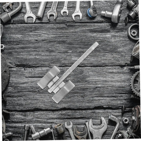Heavy Duty Sliding Door Roller Wheels With Dual Bearing Iron Groove Caster built solid, displayed on a wood surface with tools.