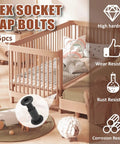Tough As Nails M6x16 Hex Socket Cap Bolts Paired With Barrel Nuts And Allen Wrench 15 Piece Set on display in a child’s room.