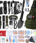 All In One 250 In 1 Survival Kit With First Aid And Trauma Gear, Tactical Tools, Emergency Tent, Lantern, Molle Crossbody Bag