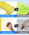 Comparison of PVC waterproof UV-resistant fabric with oxford fabric, and straight handle versus Y-shaped handle for ease of pulling