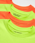 High Visibility Safety Shirts for Men 4 Pack Short Sleeve Workwear Yellow Orange Durable Heavyweight Cotton With Reinforced Seams