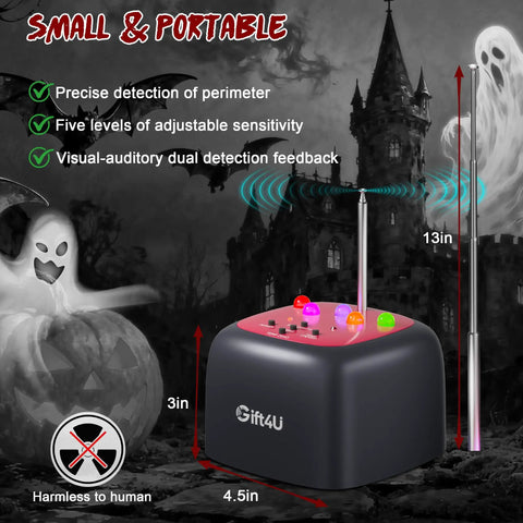 Pro Grade Ghost Hunting Gear For Paranormal Investigations With Real Time EMF Detector, LED Alerts And Audible Alarms To Capture Real Evidence Of Spirits.; 13in detector