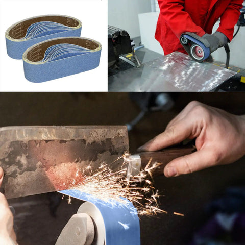 Heavy Duty Pro Grade 4 X 36 Inch Belt Sander Belts Set With Zirconia Metal Sandpaper Belts used on metal and wood