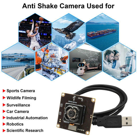 4K Autofocus USB Camera Module With In Body Image Stabilization IBIS For Ultra Smooth Video Anti Shake Board showcasing uses