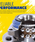 Close-up of wheel bearing and hub assembly for Ford F150 2018-2020, showcasing ball bearings and steel housing.