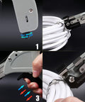 Built Tough Pro Grade Heavy Duty Stainless Steel Cable Tie Gun For Tightening And Cutting With Clean Edges 600N Plier Style Tie Tool demonstration