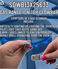 Hands holding WB13X25633 Glowbar Gas Range Igniter Replacement, model specific, for easy and reliable oven ignition.
