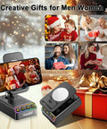 Go To All In One Adjustable Phone Stand With Wireless Induction Bluetooth Speaker HD Surround Sound And RGB Rhythm Lights with gift boxes