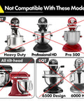 Image showing mixers not compatible with the Stainless Steel Flat Beater Upgrade Paddle for Pro 5 Plus 550 Plus KV25 600 Series.