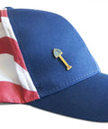 Straight Up Sweet Spring Gardening Enamel Lapel Pin Set For Suit Jacket And Necktie Three Piece Spade Shovel Hat Pin Kit With Secure Clutch Backs For Green Thumbs on a cap