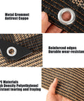 Custom Shade Cloth With Grommets For Patio And Garden, Heat Resistant HDPE Pergola Shade Cover details, coffee color, close-up