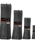 Assorted Zip Ties Set 8 12 14 18 Inch Heavy Duty Nylon Cable Ties With Self Locking Mechanism 100 Lb Tensile Strength Double Sided Toothed For Indoor Outdoor Use 400 Pack