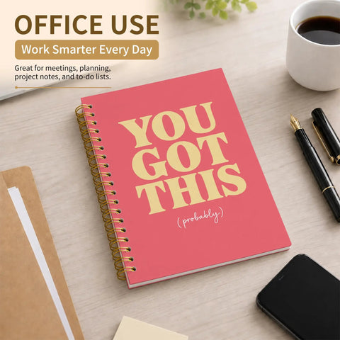 Inspirational Gifts Spiral Notebook 5.5 By 8.3 Inches With Durable Cover And Smooth Lined Paper for everyday writing and doodles