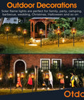 Outdoor Solar Torch Lights 96 LED Lit Dancing Flame 43 Inch Tall Waterproof Pathway Yard Garden Lamps Solar Powered