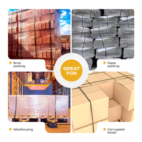 Heavy Duty Strapping Cart And Dispenser For Pet Polyester Banding With Mobile Rolling Stand Fits 16 Inch Cores showcasing brick, paper, and corrugated packing.