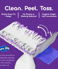 30 Pack Power Mop Refills For PowerMop, Upgraded Full Width Pads With Extra Absorbent Layer, 5X Cleaning Power, Heavy Duty Replacement Pads, Bulk Pack For Home, Office And Crew Cleaning - snap-on mop pad