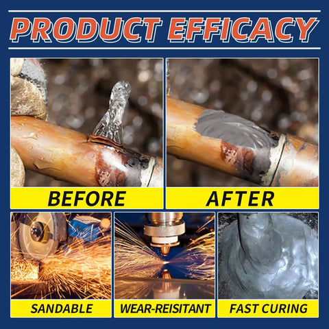 Industrial Strength Metal Repair Epoxy Glue For Quick Bonds In Pipes Machinery And Foundry Castings High Temperature