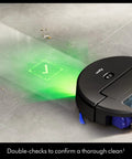 Spot Plus Scrub AI Wet And Dry Robot Vacuum detecting spills on tile floor with AI spill detection and self-cleaning wet roller