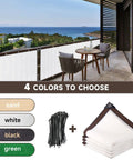 Ninety Percent Privacy Fence Screen For Outdoor Use Backyard Must Have Shade Cloth Three By Ten Feet Balcony Cover High Density Mesh For Yard Garden Includes Cable Ties White installed on balcony