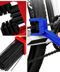 Two Pack Motorcycle Chain Cleaning Brush Set With Double-Ended Design Three-Sided And Long Bristles For Deep Clean Dirt Scrubber
