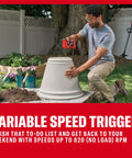 A person using the Badass 3/8 Inch Cordless Drill Driver with Battery And Charger Included for a DIY project outdoors.