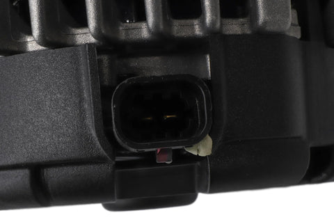 Close-up of electrical connector on GM Genuine Parts 20881337 Alternator Drop In Bolt-In Direct Fit New Exact Replacement For GM Vehicles