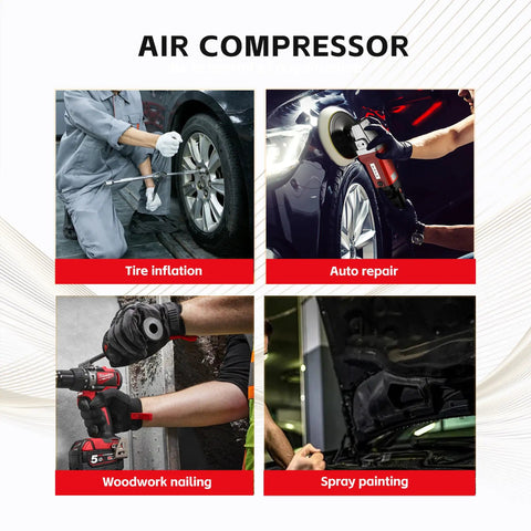 BairDplusL 14.5 Gallon Vertical Air Compressor With High Speed Motor Max 115 Psi And 70 Db Ultra Quiet Operation For Nail Guns And Tool Use At Home Garage Projects Lightweight Portable Design