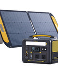 On The Go Portable Power Station 600W With 110W Solar Panel LiFePO4 Battery Solar Generator 299Wh for RV Camping and Home Backup