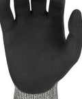 Dyneema Cut-Protection Touchscreen Glove, 13-Gauge A2 Shell, palm view, black foam nitrile coating, ANSI Cut Level A2, EN 388 4 3 4 4 B Rated
