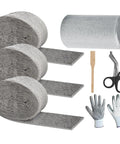 Mice Proofing Kit No Fuss With Steel Wool 0000 And Stainless Mesh Includes Gloves Scissors Wooden Stick And Gap Filler