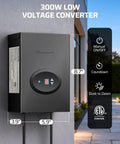 Low Voltage Landscape Transformer 300W Outdoor Weatherproof With Dusk To Dawn Sensor Timer And Photocell on wall outdoors