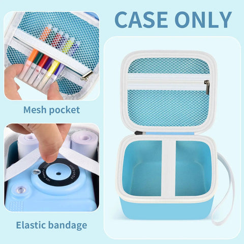 Kids Instant Print Camera Case With Three Roll Paper Refill Durable On The Go Case For Esoxoffore And Friends Dylanto Prograce Dududragon Careenoah Gktz Yeehao Letshaha Enerhamp Anchioo Ytetch Amzelas Weefun mesh pocket and elastic bandage