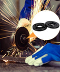 Heavy Duty Angle Grinder Wrench And Nut Kit with flange lock nuts in use, sparks flying from 4-inch grinder.