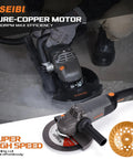 Beast Heavy Duty 7 Inch Concrete Grinder Kit With Dust Extraction Shroud and 2400W 15A Motor Delivers 6000 RPM
