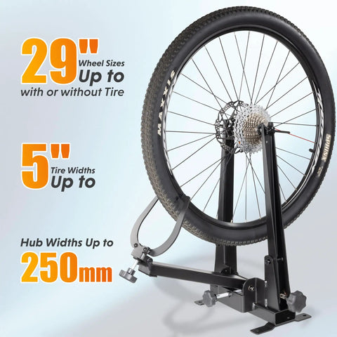 Beefed Up Bike Wheel Truing Stand For Rim Truing And Maintenance, Garage Ready Repair Tool That Fits Wheels Up To 29 Inches