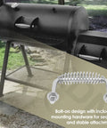 Five And Three Eighths Inch Spring Handle With One Half Inch Rod For BBQ Grills and Wood Stoves, bolt-on mounted