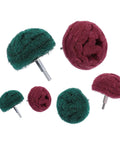 Six Piece Abrasive Wheels Scouring Pads Sanding Heads For Wood And Metal Rust Deburring And High Efficiency Polishing Buffing Wheel Kit