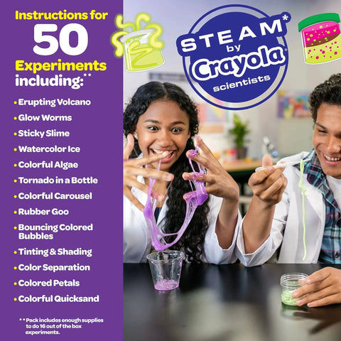 Color Chemistry Kit With 50 Experiments For Kids STEM Science Toy For Boys And Girls Ages 7 8 9 Hands On Color Mixing And Safety Lessons Ideal Gift For Curious Young Scientists, children playing with slime