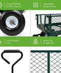 Beast Of A Heavy-Duty Garden Cart With Flatbed Conversion, 400Lb Capacity, features removable sides and 10In rubber tires.