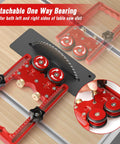 2 In 1 Thin Rip Jig Guide Feather Boards For Table Saws Router Tables And Band Saws With Anti Kickback Bearing installed