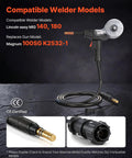 130 Amp Spool Gun With 10 Ft Cable Replacement For Lincoln Magnum 100SG K2532-1 with compatible welder models shown