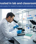 Ready To Use Pre-Cleaned Glass Microscope Slides 3x1 Inches, 72 Pack With Ground Edges And 1.0-1.2mm Thickness For Pro-Grade Lab And Classroom Use, No Prep Time Required, stacked in lab