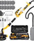 Drywall Sander For Popcorn Ceiling Removal Pro Grade 880W Power With 7.3 Amp Motor Variable Speed, accessories, and case