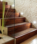 Set Of 15 Skid Resistant Carpet Stair Treads Black Ripple 8 Inches By 30 Inches No Slip Rubber Backing on wooden stairs