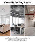 Heavy-Duty 20 Pack Fire Sprinkler Escutcheon Adjustable 2 Layer Stainless Steel Rose Plate in versatile ceiling settings.